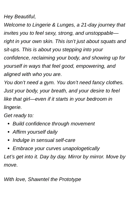 Lingerie & Lunges: 21 Days to Sexy Confidence (eBook)